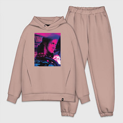 Мужской костюм оверсайз Фильм драйв, цвет: пыльно-розовый