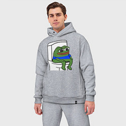 Мужской костюм оверсайз Лягушонок пепе, цвет: меланж — фото 2