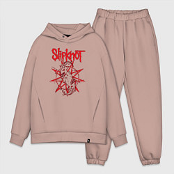 Мужской костюм оверсайз Slipknot Slip Goats Art, цвет: пыльно-розовый