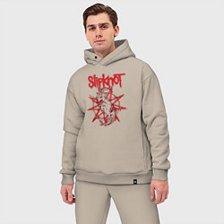 Мужской костюм оверсайз Slipknot Slip Goats Art, цвет: миндальный — фото 2