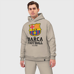 Мужской костюм оверсайз Barcelona Football Club, цвет: миндальный — фото 2