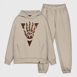 Мужской костюм оверсайз Символ Морровинда, цвет: миндальный