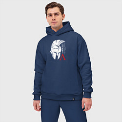 Мужской костюм оверсайз The motto of the Spartans, цвет: тёмно-синий — фото 2
