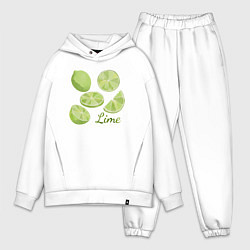 Мужской костюм оверсайз Lime, цвет: белый