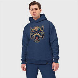 Мужской костюм оверсайз Devil Tiger, цвет: тёмно-синий — фото 2