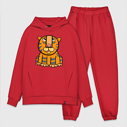 Мужской костюм оверсайз Funny Tiger, цвет: красный
