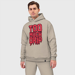 Мужской костюм оверсайз Too much drip, цвет: миндальный — фото 2