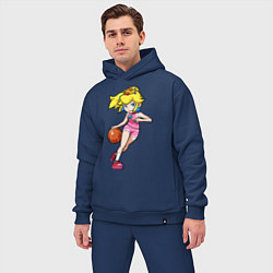 Мужской костюм оверсайз Peach Basketball, цвет: тёмно-синий — фото 2