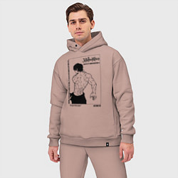 Мужской костюм оверсайз Акутами Геге Магическая Битва, цвет: пыльно-розовый — фото 2