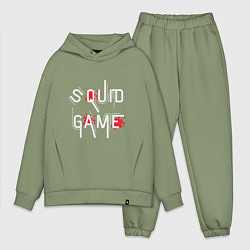 Мужской костюм оверсайз Squid Game Kill, цвет: авокадо