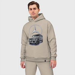 Мужской костюм оверсайз Mercedes Gelendwagen G63 AMG G-class G400d, цвет: миндальный — фото 2