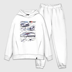 Мужской костюм оверсайз Toyota Gazoo Racing sketch, цвет: белый