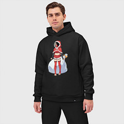 Мужской костюм оверсайз Christmas Girl, цвет: черный — фото 2