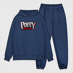 Мужской костюм оверсайз Poppy Playtime: Logo, цвет: тёмно-синий
