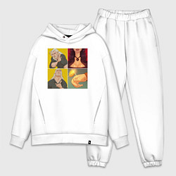 Мужской костюм оверсайз Ведьмаку Заплатите Чеканной Монетой, цвет: белый