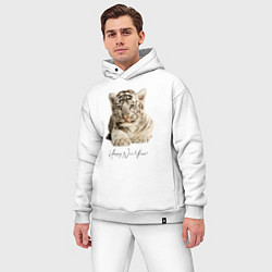 Мужской костюм оверсайз Happy New Tiger Year!, цвет: белый — фото 2