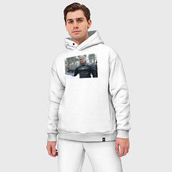 Мужской костюм оверсайз ВЕДЬМАК ЗА КАДРОМ, цвет: белый — фото 2