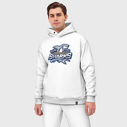 Мужской костюм оверсайз Wilmington sharks -baseball team, цвет: белый — фото 2