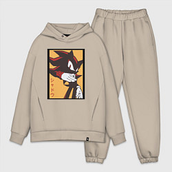 Мужской костюм оверсайз Ёж Шэдоу 006, цвет: миндальный