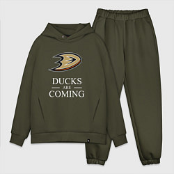 Мужской костюм оверсайз Ducks Are Coming, Анахайм Дакс, Anaheim Ducks, цвет: хаки