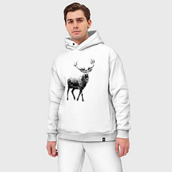 Мужской костюм оверсайз Черный олень Black Deer, цвет: белый — фото 2
