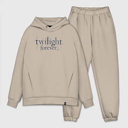 Мужской костюм оверсайз Logo Twilight, цвет: миндальный