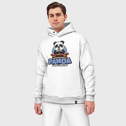 Мужской костюм оверсайз Panda Happy driver, цвет: белый — фото 2