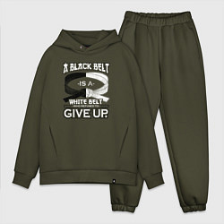 Мужской костюм оверсайз Черный пояс - это белый пояс, который отказался сд, цвет: хаки