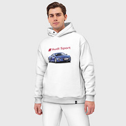 Мужской костюм оверсайз Audi sport Racing, цвет: белый — фото 2