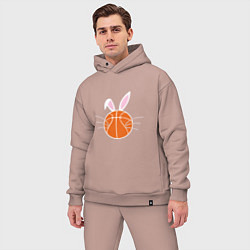 Мужской костюм оверсайз Basketball Bunny, цвет: пыльно-розовый — фото 2