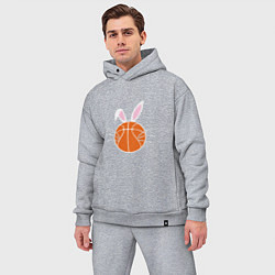Мужской костюм оверсайз Basketball Bunny, цвет: меланж — фото 2
