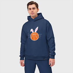 Мужской костюм оверсайз Basketball Bunny, цвет: тёмно-синий — фото 2