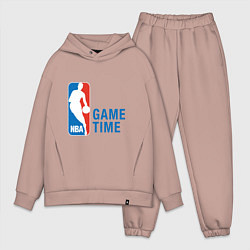 Мужской костюм оверсайз NBA Game Time, цвет: пыльно-розовый