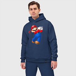 Мужской костюм оверсайз Марио - крутейший гольфист Super Mario, цвет: тёмно-синий — фото 2