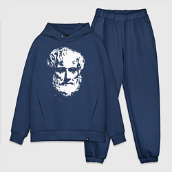 Мужской костюм оверсайз Аристотель портрет, цвет: тёмно-синий