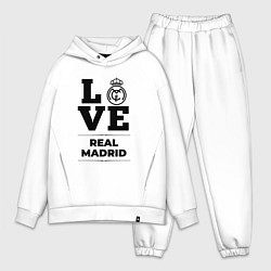 Мужской костюм оверсайз Real Madrid Love Классика, цвет: белый