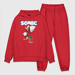 Мужской костюм оверсайз Knuckles Echidna Sonic Video game Ехидна Наклз Вид, цвет: красный