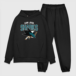 Мужской костюм оверсайз SAN JOSE SHARKS NHL, цвет: черный