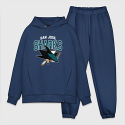 Мужской костюм оверсайз SAN JOSE SHARKS NHL, цвет: тёмно-синий