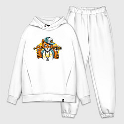 Мужской костюм оверсайз Тигрёнок с бейсбольной битой Tiger cub with a base