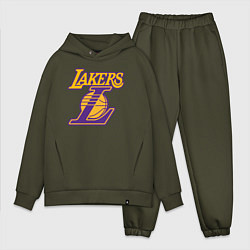 Мужской костюм оверсайз Lakers Лейкерс Коби Брайант, цвет: хаки