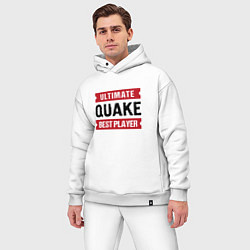 Мужской костюм оверсайз Quake: таблички Ultimate и Best Player, цвет: белый — фото 2
