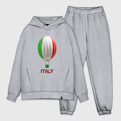 Мужской костюм оверсайз 3d aerostat Italy flag, цвет: меланж