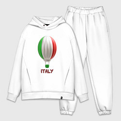 Мужской костюм оверсайз 3d aerostat Italy flag, цвет: белый