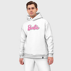 Мужской костюм оверсайз Barbie logo, цвет: белый — фото 2