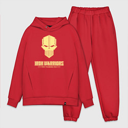 Мужской костюм оверсайз Железные воины лого винтаж, цвет: красный