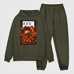 Мужской костюм оверсайз Doom slayer - hell, цвет: хаки
