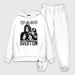 Мужской костюм оверсайз Led Zeppelin Black, цвет: белый