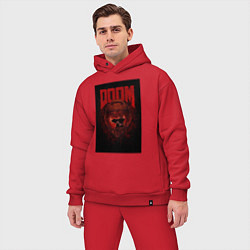 Мужской костюм оверсайз Doom - helmet skull, цвет: красный — фото 2