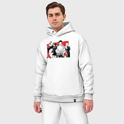 Мужской костюм оверсайз Магическая битва панда, цвет: белый — фото 2